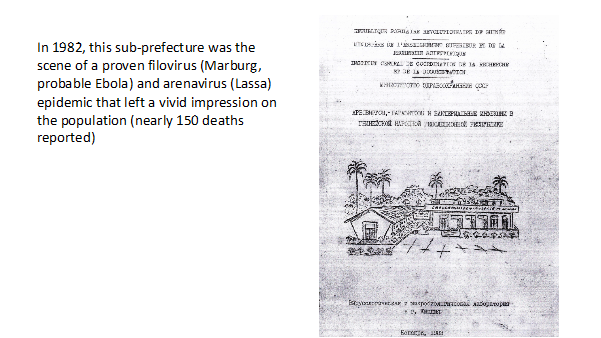 Black and white image of a report on the Madina oubtreack