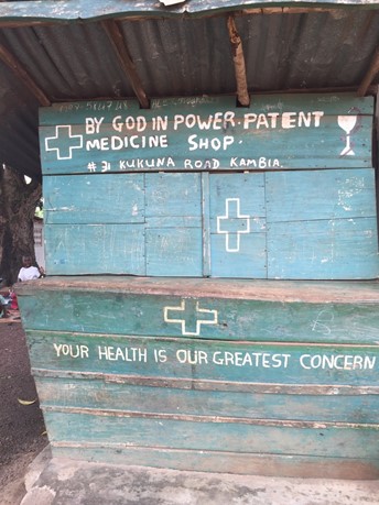 An image of a local clinic in Kambia
